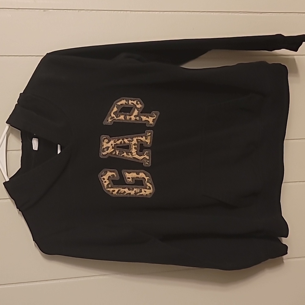 Black and leopard gap hoodie
